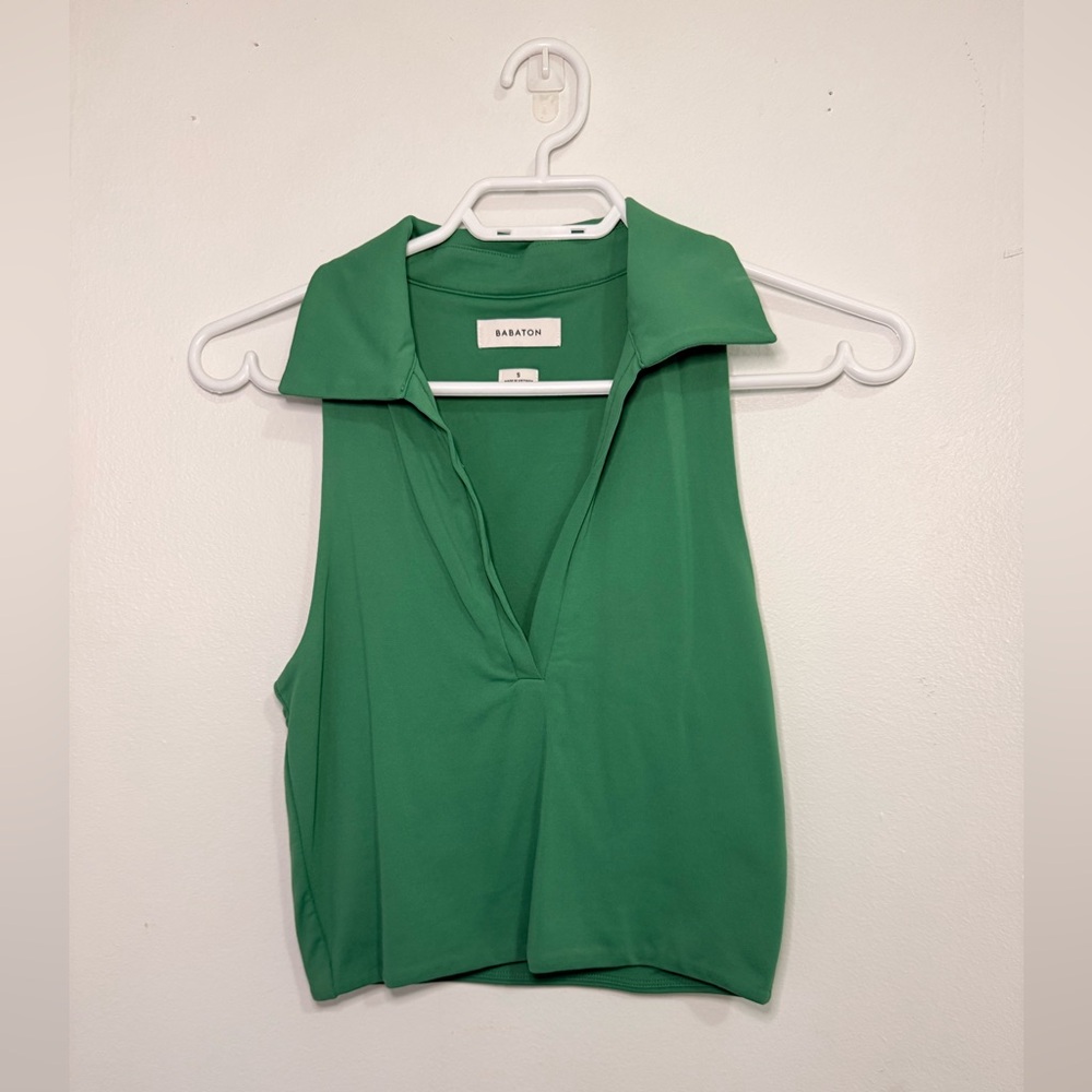 Babaton Green Sleeveless Top